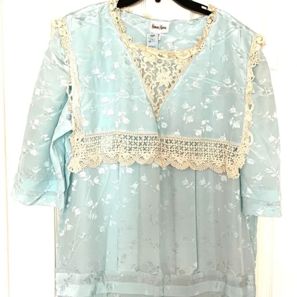 Vintage 50’s 60’s Neiman Marcus Blue Dress Dropped waist  Getsby Old Hollywood - Picture 3 of 12